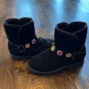 Kurt Geiger Black Quilted Boots